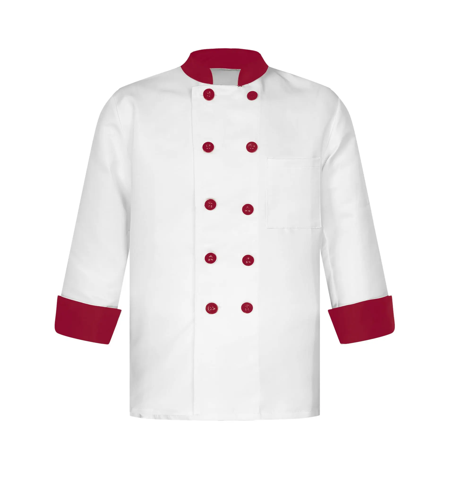 Professional Long Sleeves Restaurant Uniform Chef Coat Men's Cook Jacket Kitchen Cuisine Bakery Cafe Hotel Waiter Chef Clothes