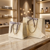 Sac en papier de luxe fait main pour cadeaux de mariage avec poignée, impression personnalisée, carton épais pour souvenirs de fête nuptiale et emballage de montres