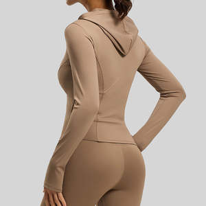 Sudadera con capucha y cremallera completa <span class=keywords><strong>para</strong></span> <span class=keywords><strong>mujer</strong></span>, chaqueta de yoga, tops deportivos de secado rápido, abrigo transpirable <span class=keywords><strong>para</strong></span> <span class=keywords><strong>gimnasio</strong></span>, <span class=keywords><strong>ropa</strong></span> de entrenamiento y fitness. - Product Image 5