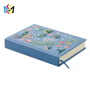Full Color Printing Design House Custom Embroidery Hard Notebook Floral Pattern Lined Pages Memory <strong>Journal</strong> - Product Image 1