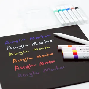 Manufacturer Wholesale 12/24/36/48/60 Colors Soft Head Acrylic Marker Pen Opaque Hand-painted DIY Watercolor Pen For Art Student