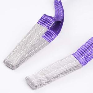 カスタマイズ1 "1.5" 2 "3" 4 "エンドレスポリエステルフラットアイリフティングスリングロープヘビーデューティクレーンリフティングベルト - Product Image 6