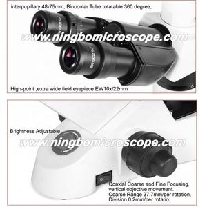 Microscópio de cultura do tecido invertido do contraste de fase trinocular 40x-400x - Product Image 3