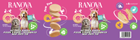 Friandise pour animaux de compagnie Ranova : Viande lyophilisée de poulet, pigeon et lapin en pot – Recette de friandise pour animaux