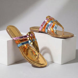 <span class=keywords><strong>2026</strong></span>년 신상 가을 여성용 에나멜 가죽 플랫 샌들 야외 패션 플립플롭 비치 슈즈 - Product Image 3