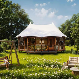 Tienda de campaña de lujo <span class=keywords><strong>para</strong></span> resort al aire libre, hotel, safari, glamping, <span class=keywords><strong>camping</strong></span>, vacaciones, cabaña, alojamiento, PVC duradero <span class=keywords><strong>para</strong></span> zonas escénicas - Product Image 6