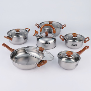 Non Stick 12 Pieces Cooking <strong>Pot</strong> <strong>Set</strong> Multi-function Stainless Steel Cookware <strong>Set</strong> - Product Image 6