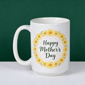 <span class=keywords><strong>Mug</strong></span> en céramique personnalisé avec inscription « Avec amour, <span class=keywords><strong>maman</strong></span> », motif hyacinthe, 15 oz, tasse à café blanche avec couronne florale violette, cadeau personnalisé - Product Image 2