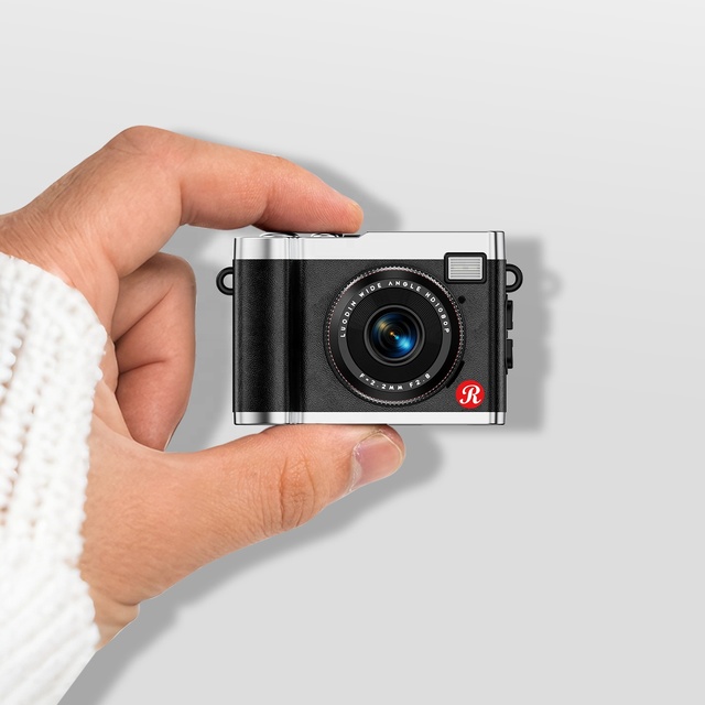 Hot Selling Pocket Size Photo Video Recorder Mini Keychain Camera 1080P HD Retro Classic Vintage Style MicroSD 2MP 10x-20x Zoom