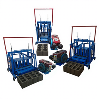 Machine à fabriquer des blocs interverrouillés manuelle 2026 Diesel pour la construction, moulage de briques creuses, méthode mécanique de pompage de béton