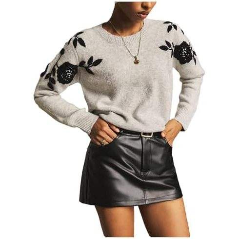 ลายดอกไม้สีเทา