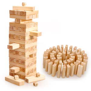 Enfants Jouets Éducatifs 51 pièces En Bois Blocs Empilables Jeux de Blocs de Construction En Bois Bambin Jouets Montessori - Product Image 6