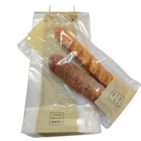 Op maat gedrukte, voedselveilige, transparante LDPE-wicketzakken voor broodverpakkingen, plastic wicketbroodzakken voor bakkerijen