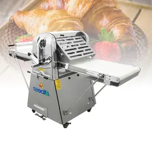 Bester Preis 220V Elektrische automatische kleine Tischplatte 200 Mm Gebäck Mini Brot Croissant Teig folie Maschine für den Heimgebrauch