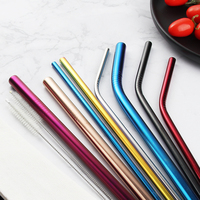 Paille à mélanger en métal, paille à boire en acier inoxydable 304, pailles réutilisables pour boire, accessoires de bar