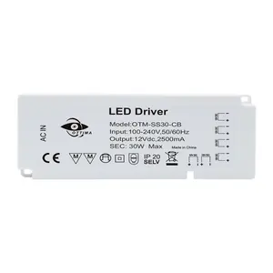 IP20 Constant Voltage led driver Power Supply Source 18W 24W 30W 12V 24V with 6 pcs DuPont terminal