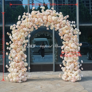 ซุ้มดอกไม้ประดิษฐ์รูปตัวยูสำหรับงานแต่งงาน  ซุ้มดอกไม้ผ้าไหมประดิษฐ์สำหรับงานแต่งงาน  สินค้ามาใหม่ - Product Image 3
