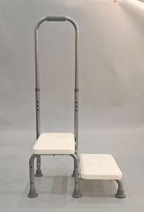 Taburete de dos escalones con asa y <span class=keywords><strong>plataforma</strong></span> antideslizante, taburete médico resistente de 2 escalones para adultos, capacidad para Discapacitados de hasta 500 libras - Product Image 3