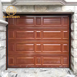 Porte de <span class=keywords><strong>garage</strong></span> sectionnelle automatique en acier coloré de 40 mm avec isolation en mousse PU, panneau à petits <span class=keywords><strong>carreaux</strong></span>, pour villa résidentielle - Product Image 6
