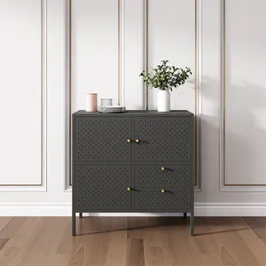 Yeni tasarım konsolu büfe modern köşe büfe büfe masası kabine metal parsons sideboards çekmeceli dolap ve kapılar