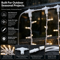Guirlande lumineuse LED en cascade de 10 m à 100 LED, directement de l'usine OEM, pour la décoration commerciale de Noël, du Nouvel An, des centres commerciaux et des bâtiments