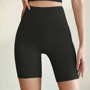 Shorts de Yoga Personalizados para Mujer, Cintura Alta Elástica, Transpirables, de Secado Rápido, Diseño Sólido - Product Image 4
