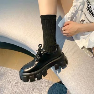 Qlfashion nền tảng Giày liu wen tăng chiều cao nhỏ da Womens 2025 mùa xuân Phong Cách Anh bằng sáng chế loafers918 - Product Image 2