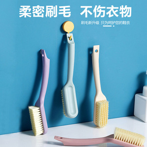 Shoe <b>Brush</b> Long Handle Soft Bristles Nylon Multi Functional <b>Cleaning</b> <b>For</b> Shoes Pink Blue Khaki - Product Image 5
