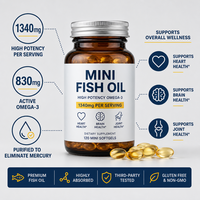 Compléments alimentaires Darwin OEM, huile de poisson végétalienne oméga-3 500 mg/1000 mg, 2 gélules par portion pour hommes, soutien immunitaire et anti-fatigue