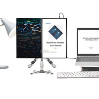 Extensor de monitor portátil de pantalla dual 2K Monitor portátil con 360 grados Conexión plegable con pantalla Mac 2 Ome Time