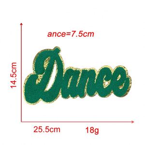 New Hot Colorful Big Size <b>Iron</b> on Chenille Embroidered Glitter Dance Cheer Patch for T-shirt Hoodies - Product Image 2