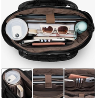 Sac fourre-tout matelassé grande capacité pour femme, sacs à main légers et moelleux pour le travail et le bureau, sacoche pour ordinateur portable imperméable et tendance avec pochette
