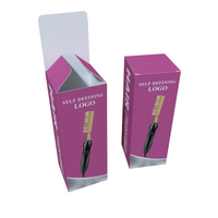 Peigne chauffant électrique personnalisé lisseur bandeau pour cheveux noirs naturels Hd bonnet de perruque spray thermique peigne queue de rat cire bâton boîte d'emballage en papier