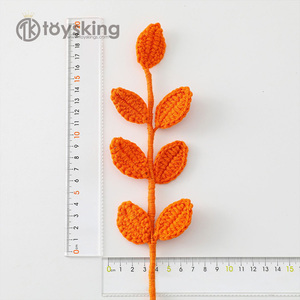 Juego de 7 Hojas de Crochet Hechas a Mano, Relleno de Ramos Florales y Accesorio, Suministros para Manualidades, Decoración del Hogar - Product Image 5