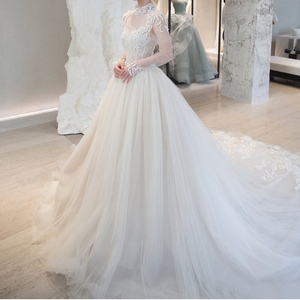 ชุดเดรสเจ้าหญิงแขนยาว2ชิ้นสำหรับผู้หญิงชุดราตรีงานเลี้ยงแบบหรูหราทันสมัย - Product Image 2