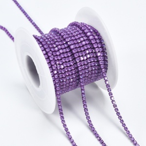 Chaîne de strass en rouleau SS6 SS12, plusieurs couleurs moka, garniture de strass pour bijoux DIY et accessoires vestimentaires - Product Image 2