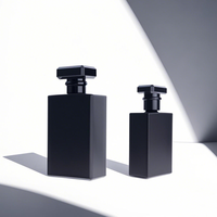 Flacon carré en verre fileté personnalisé de 30 ml pour Cologne et parfum, avec boîte d'emballage assortie, logo et couleur personnalisés