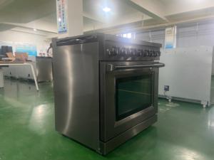 Cuisinière à gaz encastrable de 36 pouces avec 6 brûleurs scellés, 5,5 pi3 Four à convection avec cuisinière à gaz anti-traces de doigts en PVD noir - Product Image 3