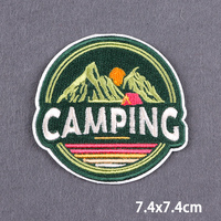 Écusson de fer brodé d'animaux de paysage d'aventure pour vêtements Accessoires de vêtements de bricolage Écusson de logo personnalisé
