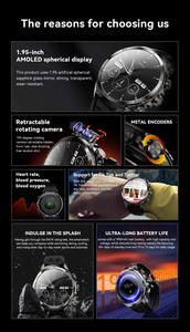 Reloj Inteligente H19 con Batería Grande, Tarjeta SIM, 4G Android, Youtube, Tiktok, Twitter, <span class=keywords><strong>Facebook</strong></span>, Pantalla AMOLED, Cámara Giratoria de 200W, 128GB - Product Image 5