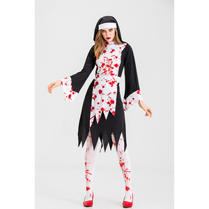 Disfraces <span class=keywords><strong>de</strong></span> Halloween para adultos, vestido <span class=keywords><strong>de</strong></span> Cosplay para mujeres, disfraces <span class=keywords><strong>de</strong></span> monja sangrienta Zombies - Product Image 4
