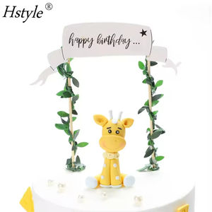 Hstyle Offre Spéciale <span class=keywords><strong>Jungle</strong></span> <span class=keywords><strong>Safari</strong></span> Animal Gâteau Topper PQ856 Polymère Argile Cerf Arbre Vigne <span class=keywords><strong>Jungle</strong></span> pour La Décoration De Gâteau D'anniversaire - Product Image 6