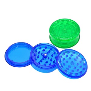 Colourful Manual <b>Herb</b> <b>Grinder</b> Biodegradable 55mm Plastic <b>Grinders</b> Smoking - Product Image 2