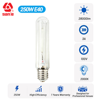 Ampoule au sodium haute pression Sanle 250W E40 T46 28000lm 2000K Verre transparent 18000 heures Remplacement pour éclairage public