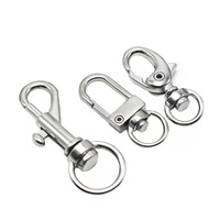Mousqueton en alliage de zinc, accessoires de porte-clés en métal, matériel de bricolage pour bijoux, crochet pivotant pour sacs et boîtes, fermoir bouche de poisson, clip de fixation