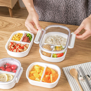 Sealable Compartmentalized <b>Lunch</b> <b>Box</b> With Lid For Students And Office Workers Portable Food Grade Fruit Preservation Container - Product Image 2