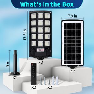 Solar High Power <b>Motion</b> <b>Sensor</b> Road ABS Waterproof IP65 All-in-One <b>LED</b> Street <b>Light</b> Outdoor - Product Image 4