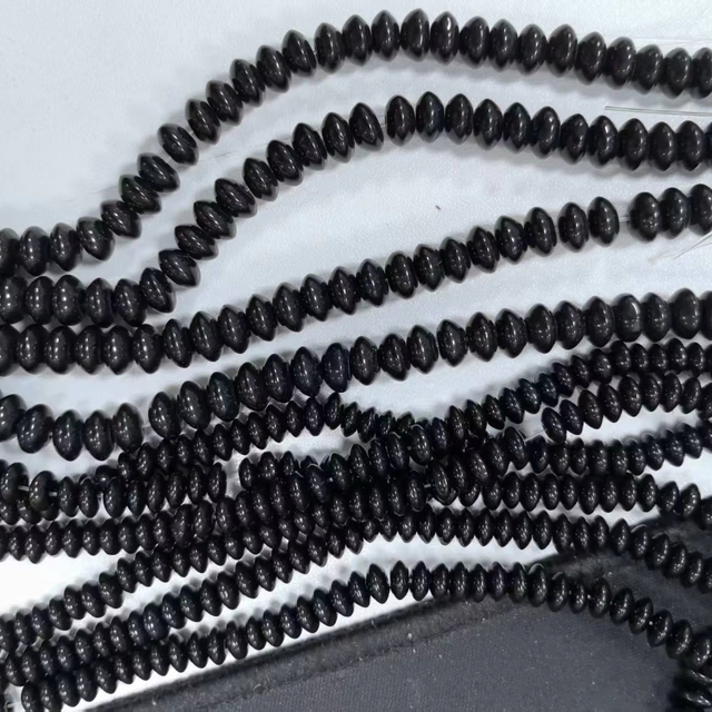 Wholesale Stock for Sale 5*8mm 3*6mm Black Rondelle Crystal Abacus Bead Solid Color Glass Spacer Bead Diy Beaded Accessories
