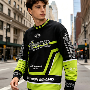 Sudadera de Manga Larga de Algodón Estilo Racing Premium, Personalizada con Impresión Digital DTG, Logotipo Personalizado, Patrón de Alta Calidad, Algodón Suave - Product Image 2