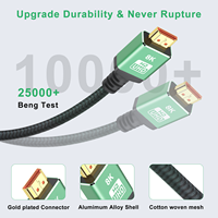 Câble HDMI ultra haute vitesse 8K jusqu'à 48 Gbps de taux de transfert, couleur profonde 240hz 48 bits